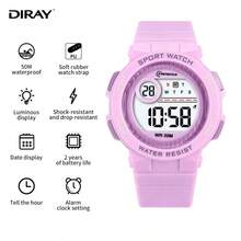 MINGRUI Candy Color Digit Alarm Wrist Watch With Chronograph & 30M Water Resistant Luminous, Multi-Function Digital Watch For Children, Students, Campus Use - one-size - View 14