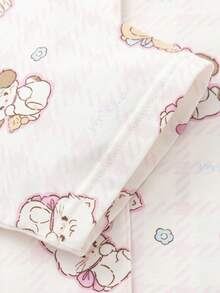Balabala 女童 Mikko 印花睡衣套装，柔软面料，舒适睡眠休闲服 - 粉紅色調 - 查看 4