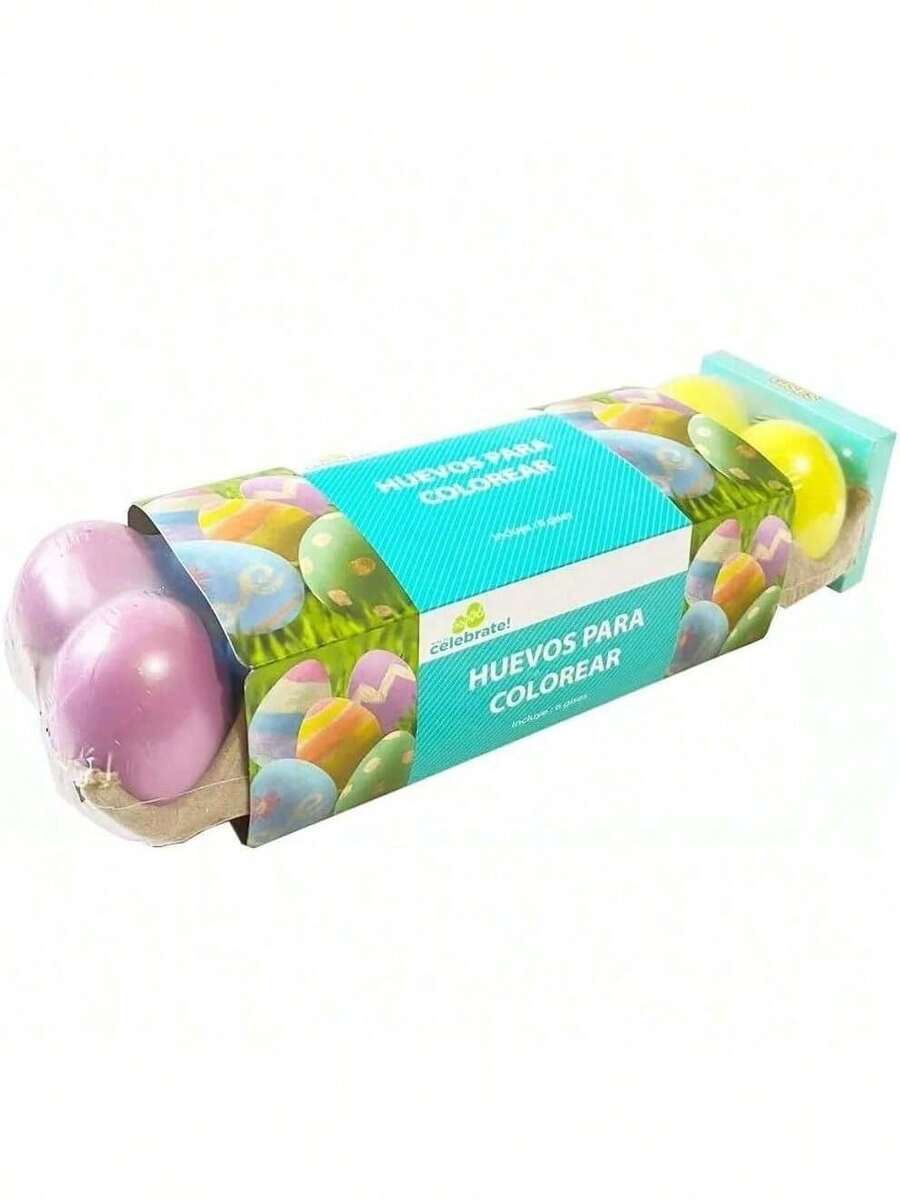 EstiloHuevos De Pascua Con Gises Para Pintar DIY, 12 Huevos De Plastico Didactico, Decoracion Manualidades Busqueda De PascuaVersióN Mejorada