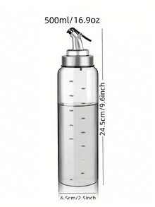 1 pièce, Distributeur d'huile en verre borosilicaté haute qualité, bouteille d'huile d'olive, distributeur de sauce soja et de vinaigre, bidon d'huile en verre haute transparence, bouteille d'huile de cuisine étanche, bidon d'huile, d'épices, de sauce soja, de vinaigre, bouteille d'assaisonnement, distributeur et récipient d'huile en verre pour l'huile d'olive et les huiles alimentaires, ustensiles de cuisine - transparent - Voir 13