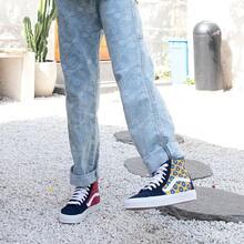Vans SK8-HI High-Top Patterned Casual Canvas Shoes For Men And Women.