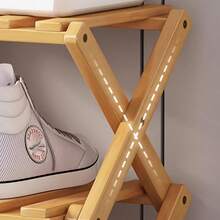 1 PCS Independent High-rise Folding Shoe Rack - Space-saving Narrow Design, Sturdy Bamboo Structure, Easy To Assemble, Perfect for Entrances, Dormitories or Family Organizations. Shoe Storage Organizer, Dormitory Organizer, Naturally Finished Furniture, Compact Design, Durable Structure, Minimalist Design, Sturdy and Durable, Apartment Life - 10 Stufen - Übersicht 6
