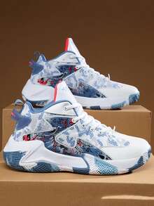 四季皆宜的休闲运动鞋、青少年篮球鞋、校园学生休闲运动鞋、跑步鞋、篮球鞋，耐磨防滑 - 藍色 - 查看 8