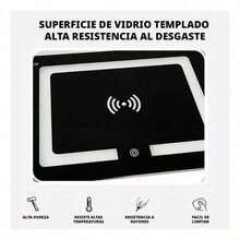 Buró De Noche Mesa De Cuarto Pantalla Con Bocina Integrada - Blanco - Ver 7