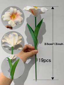 39pcs/19pcs/10pcs/1pc Realistic Touch Artificial Tulip Flowers, Home Decor, Wedding Decoration, Bridal Bouquet, Corsage, Wreath, Party Decor, Gift Decor, Suitable For Wedding, Christmas, Thanksgiving, Back To School, Valentine's Day, Teacher's Day, Mother's Day