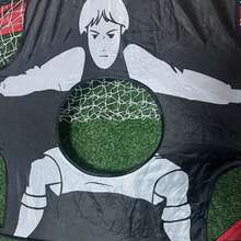 红色人形足球门网，训练用足球门，足球派对道具，醒目设计，高强度耐用网布+优质轻质框架，附带收纳袋+地钉 - 紅色 - 查看 8