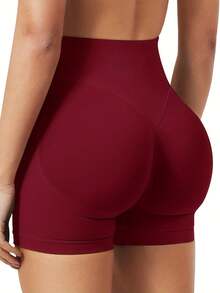 Three Pieces Set Of Women's Sport Shorts, Short Seamless Stretchy Tight Pants, High-Waisted Anti-Transparency Tummy Control Yoga Shorts, Suitable For Fitness, Running, Cycling, Yoga, Exercise And Casual Wear. - Multicolor - View 3