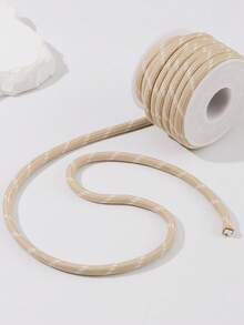 1 Roll 5m Beige & Brown Minimalist Cord, 0.5cm Diameter, DIY Accessory For Necklace, Bracelet, Bag Chain - Rope - View 2