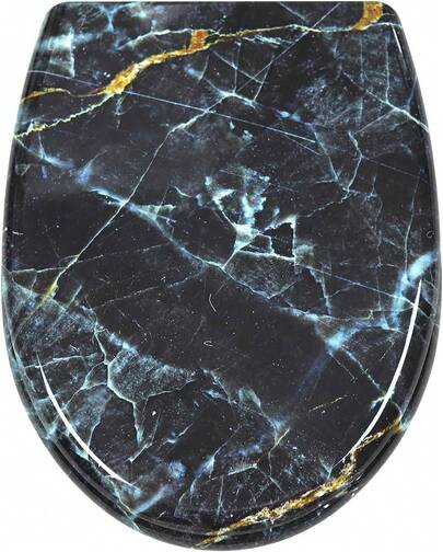 Fanmitrk Duroplast Toilet Seat Soft Close -Quick Release Toilet Lid With Top Fixing