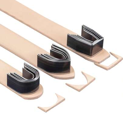 18Pcs Professional Leather Punch Set,Six Size-15MM, 20MM, 25MM, 30MM, 35MM, 38M,Alloy Steel Embossing Tools For DIY Crafting & Leatherworking,Ideal For Beginners & Experts