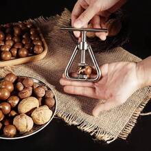 1pc Nut Cracker, Walnut Pliers, Household Nutcracker, Macadamia Nut Opener, Nut Cracking Tool, Suitable For Various Nuts Such As Walnuts, Macadamia Nuts, Hazelnuts, Almonds, Pecans, Durable And Sturdy