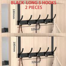 1pc 20cm/30cm High Over-The-Door Hook, Easy Installation Without Drilling. This Fashionable Metal Over-The-Door Hook Can Be Used To Hang Hats, Keys, And More, Convenient For Home Organization. Suitable For Entryway, Bathroom, Bedroom, Dorm, And More, Ideal For Storing Bags, Accessories, Etc. This Practical Hook Can Upgrade Your Space Decor And Makes A Perfect Gift For Holidays Like Thanksgiving, Christmas, New Year, And Valentine's Day. - Multicolor - View 20