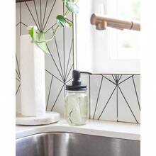 Frasco Dispensador de jabón estilo Mason Jar color negro de 16 oz 473 ml hecho de acero inoxidable a prueba de óxido - Transparentenegro - Ver 5