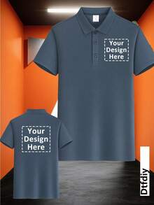 Exclusive Office Polo Shirt With Company Embroidery Logo | 100% Polyester Breathable Workwear | Team And Enterprise Bulk Orders - Dark Grey - View 8