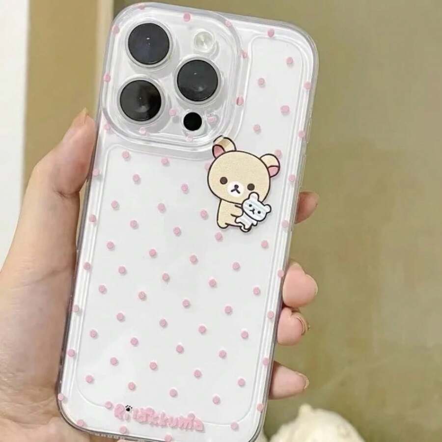 Lovely R-Rilakkuma Clear Case For 16 15 14 13 12 Mini 11 Pro Max XS X XR 8 7 Plus Shockproof Liquid Silicone Cover Funda. Christmas Accessories. Rilakkuma Anime Mobile Phone Case Cheap Phone Cases Pink Christmas Cute Phone Cases Gifts For Women Silicone Phone Case Y2k Phone Case Fundas Funda Para S25 Ultra Phone Case Phone Cases 14 Fall 17 Pro Case Bear Phone Case 17 Pro Max Case 14 Cases Family 2026hot - Trong sáng - Xem 1