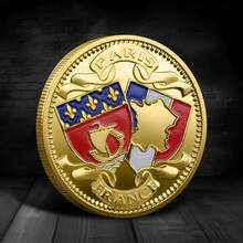 1/2/5Pcs The Eiffel Tower Cathedral In Paris France Golden Plated Commemorative Coin Collection Gifts - Gold - View 4