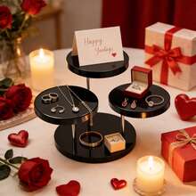 Giá trưng bày trang sức cao cấp 3 tầng bằng acrylic, kiểu dáng thời trang và thanh lịch. - Nhiều màu - Xem 1