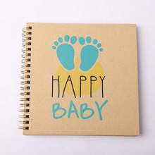 Vintage Kraft Paper Printed Handmade Photo Album, DIY Baby Growth Memory Book, Scrapbook, Children's Diary - Multicolor - View 6