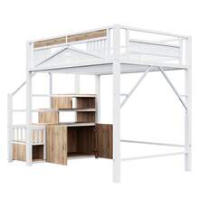 Kids Bed Frames, Headboards & Footboards - White + Metal & Wood + 140cm*200cm-2 - View 11