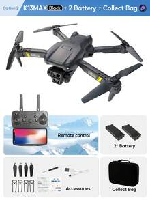 AXNEN K13MAX Foldable Dual Camera Drone With One-Key Landing, Real-Time Image Transmission, Gesture Photo/Video, Intelligent Altitude Hold, Waypoint Flight Mode, 360° Flip And Easy Operation, Perfect Gift For All Occasions