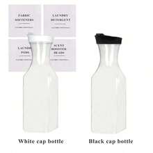1/2 bình đựng bột giặt vuông (đen trắng), dung tích 1500ml, tiết kiệm không gian, thích hợp để đựng trong phòng tắm và nhà bếp, chất liệu nhựa, có thể đựng nước xả vải, bột giặt dạng lỏng, có nhãn dán tăng hương thơm, nắp chống rò rỉ, sử dụng được quanh năm. - Trong sáng - Xem 4