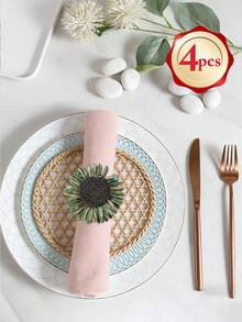 4-12个/套雏菊餐巾环，派对餐巾架，适用于婚礼、晚宴、餐厅、家庭聚会和特殊场合 - 彩色 - 查看 6