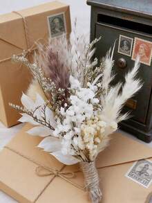 1/2/6/12支装波西米亚风迷你干花花束 | 小花瓶插花 | 桌面装饰 | 邮箱礼物