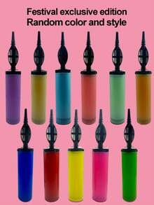 1/2/3 Pcs Hand-Held Balloon Inflator Set, Dual-Direction Manual Balloon Air Pump - Suitable For Parties, Weddings, Birthday Celebrations And Special Events. Wedding Supplies/Convenient & Effortless Balloon Inflation Tool/Inflator/Manual Compression Pump. Essential For Christmas, Halloween And New Year Holidays. Balloon Accessories, Colors And Styles Random. - Multicolor - View 11