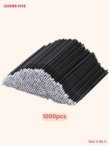Mini Eyelash Extension Applicator Tool, Designed For Precise Glue Removal, With Mini Brush Head And Mini Cleaning Brush - Black - View 12