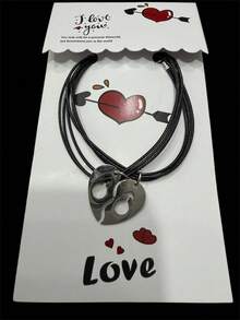 Pulseras de pareja de 22 cms de largo con dijes en diferentes diseños para el 14 de febrero San Valentin representan una pareja - 1 pza - Ver 5