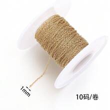 10m/Roll Stainless Steel Flat Cross Chain, Minimalist Fashion Flattened O-Shape Delicate Chain, Rust-Resistant Handmade Jewelry Accessory Chain, DIY Jewelry Making Chain - Long Flat Cross Chain - View 17