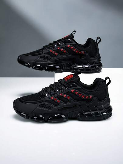 Zapatillas deportivas para hombres con cojín de aire, livianas y cómodas con absorción de impactos, aptas para actividades al aire libre