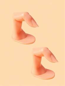 5pcs Nail Art Practice Fake Fingers, Suitable For Daily Use - Yellow - View 16