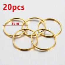 20pcs/50pcs 8-35mm Copper Closed Round Earring Rings, Flat Open Rings, Suitable For DIY Earring & Pendant Jewelry Making Accessories