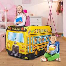 Liberty Imports Pop Up Play Tent Foldable Indoor Outdoor Playhouse for Toddlers Boys and Girls School Bus - como en la foto - Ver 7