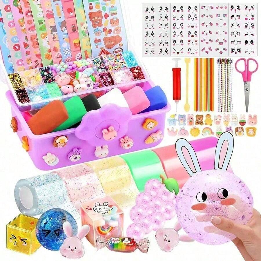 Bộ sản phẩm gồm: Gel bóp nano, Gel tạo bong bóng DIY, Băng dính nano phát sáng trong bóng tối, Bộ dụng cụ làm sổ lưu niệm, Bộ băng dính phát sáng trong bóng tối - Món quà tuyệt vời nhất - Nhiều màu - Xem 1