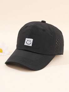 1 Stück Kinder Baseballkappe mit lächelndem Gesicht - atmungsaktiver Sonnenhut, geeignet für Kinder von 3-8 Jahren für den täglichen und Outdoor-Gebrauch - 1PC - Übersicht 6