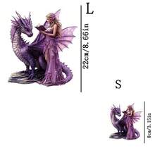 1片/2片/3片装紫色龙与女孩热转印贴片，持久耐用，适用于DIY T恤、卫衣、牛仔裤、连帽衫、背包、夹克、手提包、枕头等。 - 彩色 - 查看 4