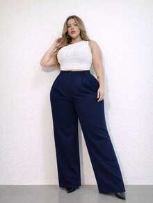 MODA MO, REF: 3271 (PLUS SIZE) - Women's Pants - Navy Blue - View 3