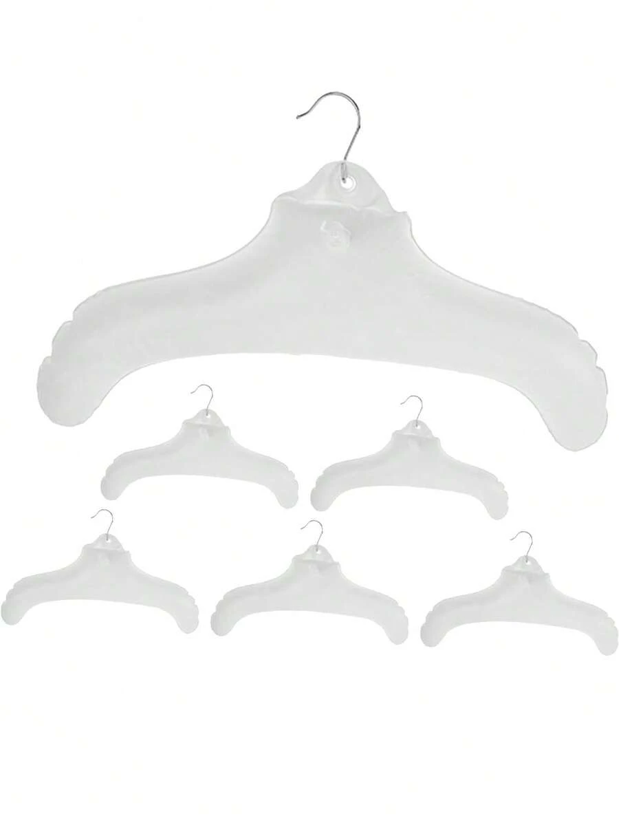 Inflatable Travel Clothes Hanger, White Round Shoulder, Handwashable, With Metal Hook, Hang Dry, Compact, Space-Saving, Foldable, Portable, Non-Slip - Multicolor - View 1