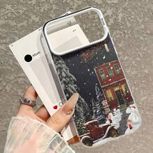 Funda para teléfono con espejo y escena navideña del Polo Norte. Perfectamente compatible con  17,  16 Pro Max,  15 Pro Max,  13 y  12. Fabricada en TPU resistente, ofrece una excelente protección contra golpes y caídas. Ideal para regalar a familiares, amigos o para las fiestas, es una excelente opción para Navidad, cumpleaños o simplemente para compartir la alegría de las fiestas. - Plateado - Ver 5