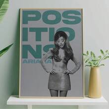 1 Stück rahmenloses Wanddekobild, Poster - Ariana Poster - Pop Musik Wandkunst - Geschenk - Muster, Geschenk für Musikfans, geeignet für Raumdekoration, Wandkunst, Wanddekoration, Badezimmerdekoration - Verschiedenfarbig - Übersicht 9