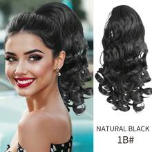 12" Ponytail Extension, Classic Loose Curly Wavy Claw Clip Pony Tails Hair Extensions Hairpieces For Women - Multicolor - View 20