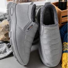 FZY 2026 Winter New Women's Ankle Boots And Short Boots. High-Contrast Color Flat Shoes. Comfortable, Versatile, And Slip-Resistant Winter Footwear Suitable For Daily Work, Commuting, And Leisure. Extremely Practical Winter Wear, Essential For Women. A Perfect Valentine's Day Gift Choice - Elegant Mujer Shoes; Stylish Wedding Shoes, Warm And Comfortable - Elegant Mujer Shoes. - 灰色 - 查看 2