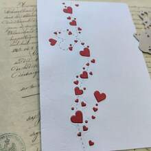 1PC Heart Cutting Dies, New Arrival Die Cuts, Embossing Stencils For DIY Crafting Scrapbooking Supplies, Template Mould, Photo Album Decorative Paper Die Cuts For Card,Designed For Valentine's Day Cards And Wedding Cards - Silver - View 8