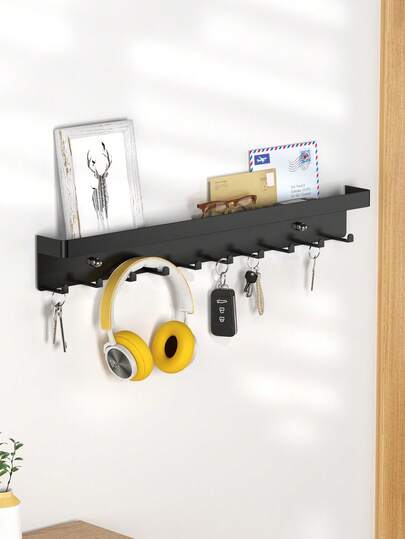 1 pieza Soporte de pared para llaves, Ganchos para abrigos con 6/8/10 ganchos, Organizador de correo y ganchos para llaves, Adecuado para entrada, cocina, baño, sala de estar, pasillo, oficina, organizador de almacenamiento montado en la pared, Ganchos para llaves