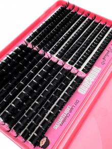 100D+200D Fluffy Lash Cluster, 16mm & 18mm Thin Individual Super Dense Lashes, D Curl Lash Cluster, 260pcs, DIY Lash Extension At Home, Dense Individual Lashes, DIY Hedgehog Lash Extension, Cartoon Style Lash Cluster - D - View 6