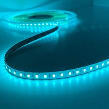 1 rouleau de 10 m/32,8 pi de bande lumineuse à LED bleue glacée basse tension 24 V, ruban adhésif à LED, lampe linéaire de couleur, 120 LED/m, éclairage d'armoire, convient à l'éclairage de décoration de la maison (nécessite un transformateur/alimentation 24 V) - 24V (sans alimentation) - Voir 8