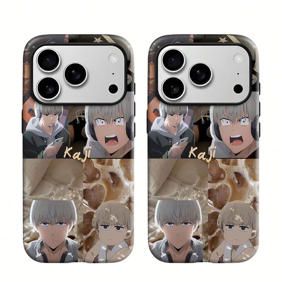 Funda para teléfono inspirada en el anime Kaji. Este llamativo diseño presenta gráficos de anime muy populares y es compatible con  17,  16 Pro Max,  15 Pro Max,  13 y  12. Fabricada en TPU ligero, ofrece una protección excepcional contra golpes y caídas. Un regalo perfecto para fans del anime, amigos o cualquier ocasión especial, como cumpleaños, festividades o uso diario. Ideal para darle un toque elegante a tu dispositivo y mantenerlo . - Blanco - Ver 1