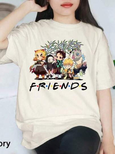 ropa de niña ropa de niñoTanjiro Nezuko Zenitsu Friends Anime Shirt, Tanjiro Anime Manga Fans Shirt Gift Men And Women
